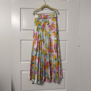 Skies Are Blue Floral Maxi Skirt - Pink, Yellow, Blue